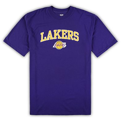 Men's Concepts Sport Purple/Heather Gray Los Angeles Lakers Big & Tall T-Shirt and Pajama Pants Sleep Set