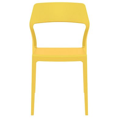 32.75" Yellow Solid Patio Dining Chair