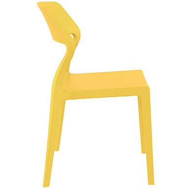 32.75" Yellow Solid Patio Dining Chair
