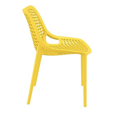 32.25" Yellow Stackable Outdoor Patio Dining Chair