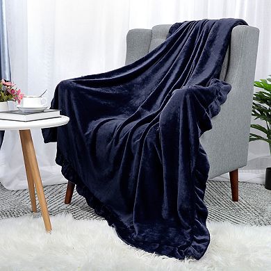 Mink Soft Blanket Polyester Flannel Fleece Throw Cover Sofa Couch Bed 330gsm Throw 50"x60"