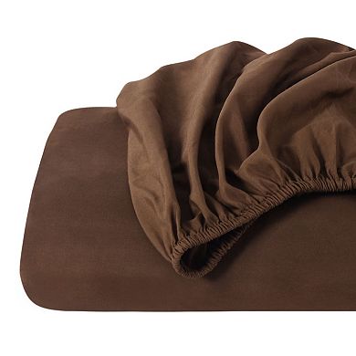 Fitted Sheet Soft Polyester Comfortable Velvety Large Pocket Bed Sheet Twin 75" x 39"(L*W)