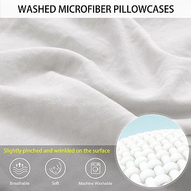Brushed Body Pillowcase Washed Microfiber Envelope Closure Body 20"x48"