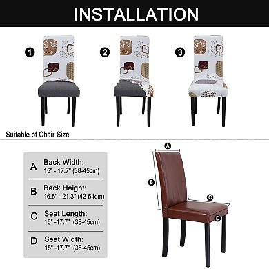 1Pcs Dining Chair Cover Stretch Stool Slipcover Chair Seat Protector