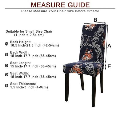 Stretchy Removable Washable Vintage Style Dining Chair Cover