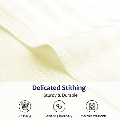 100GSM Microfiber Striped Bed Fitted Sheet 16 Inch Deep Pocket Bed Mattress Cover King 78"W x 80"L