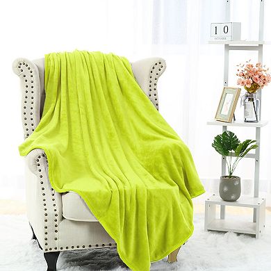 Flannel Fleece Blanket For All Seasons, Wide Hemmed Luxury King 90"x108"