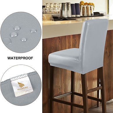 Waterproof Bar Stool Covers For Counter Short Back Chair Covers 1pcs
