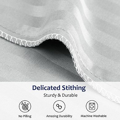 100gsm Polyester Striped Soft Fitted Sheets Deep Pocket 16 Inch, 39"w X 75"l