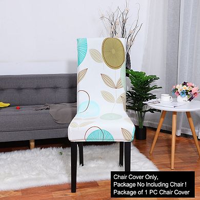 Floral Print Spandex Dining Chair Covers Seat Slipcover