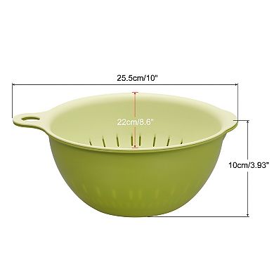 Strainer Colander Bowl Set, Medium Double Layer Drain Basin and Basket