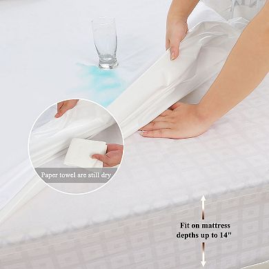Mattress Cover Protector Five-Sided Waterproof Bed Cover Pad Twin 75 x 39 x 14"(L*W*D)