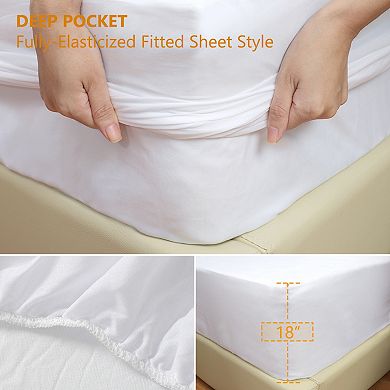 Fitted Mattress Pad Cover Waterproof Comfortable Cal King 72" x 84"