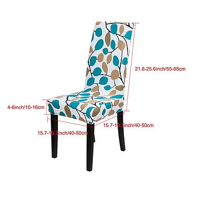 Polyester Spandex Floral Fit Home Dining Chair Slipcovers 1Pcs