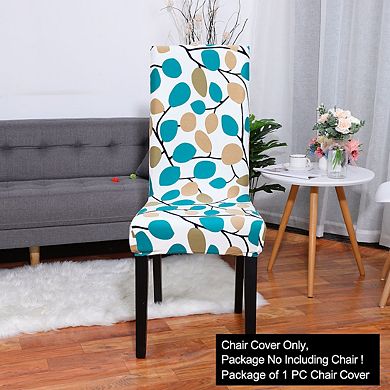 Polyester Spandex Floral Fit Home Dining Chair Slipcovers 1Pcs