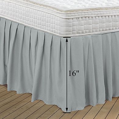 Polyester Ruffled Durable Solid Bed Skirt With 16" Drop 1 Pc Twin 39" X 75"