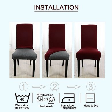 Stretch Spandex Dining Chair Covers Protector Washable Seat Slipcover