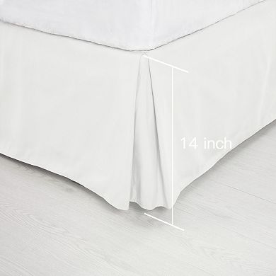Pleated Ruffle Bed Skirts with 14" Drop, Queen 60" x 80"