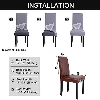 Elastic Spandex Dining Chair Slipcover Triangle Pattern