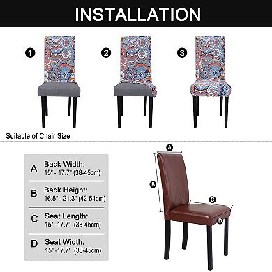 Spandex Stretch Washable Dining Stool Chair Cover Protector Seat Slipcover