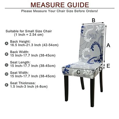 Stretch Chair Slipcover Vintage Style Floral Printed Seat Protector