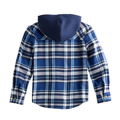 Boys 4-8 Jumping Beans?? Plaid Flannel Hoodie