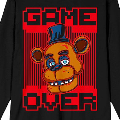 Men's Five Nights At Freddys Face Long Sleeve Tee