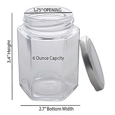 Set of 12 Multi-purpose Glass Jar 4.50"