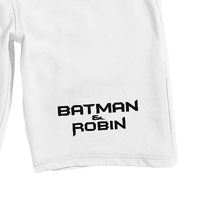 Men's DC Comics Batman & Robin Text 9" Sleep Shorts