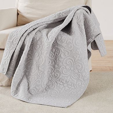 Levtex Home Sherbourne Black Stitch Quilted Throw