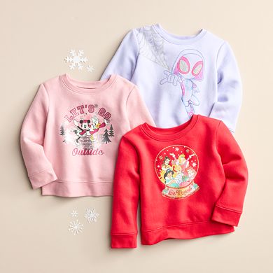 Disney Princess Baby & Toddler Girl Snow Globe Fleece Pullover Sweater by Jumping Beans®