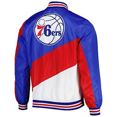 Men's JH Design Royal Philadelphia 76ers Ripstop Nylon Full-Zip Jacket