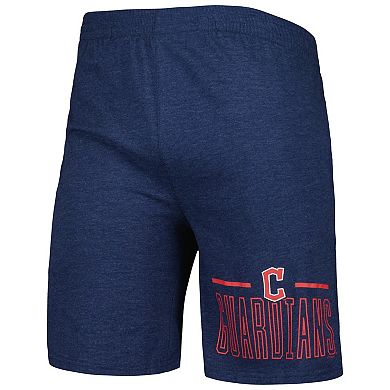 Men's Concepts Sport Navy/Red Cleveland Guardians Meter T-Shirt and Shorts Sleep Set