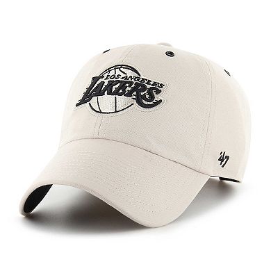 Men's '47 Cream Los Angeles Lakers Lunar Clean Up Adjustable Hat