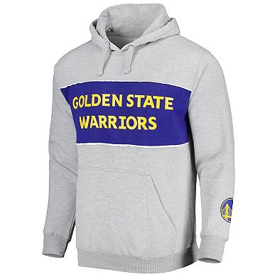 Men's Fanatics Branded Heather Gray Golden State Warriors Wordmark French Terry Pullover Hoodie