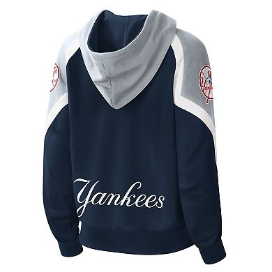 Women's Starter Navy/Gray New York Yankees Hail Mary Full-Zip Hoodie