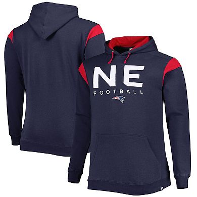 Men's Fanatics Branded Navy New England Patriots Big & Tall Call the Shots Pullover Hoodie