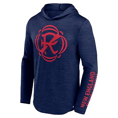 Men's Fanatics Branded Navy New England Revolution First Period Space-Dye Pullover Hoodie