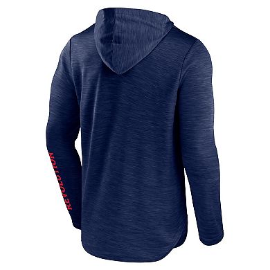 Men's Fanatics Branded Navy New England Revolution First Period Space-Dye Pullover Hoodie