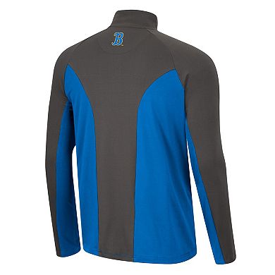 Men's Colosseum Blue/Charcoal UCLA Bruins Two Yutes Raglan Quarter-Zip Windshirt