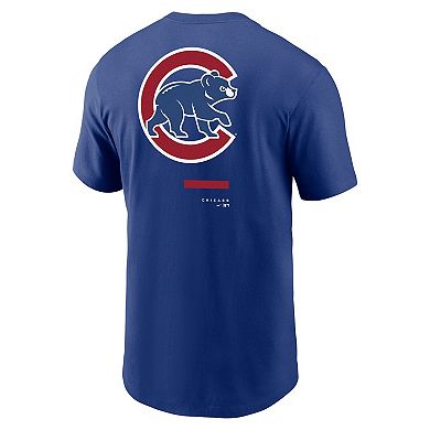 Men's Nike Royal Chicago Cubs Over the Shoulder T-Shirt