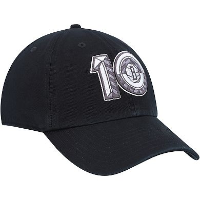 Men's '47 Black Brooklyn Nets 10th Anniversary Clean Up Adjustable Hat