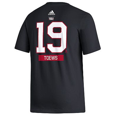 Men's adidas Jonathan Toews Black Chicago Blackhawks Reverse Retro 2.0 Name & Number T-Shirt