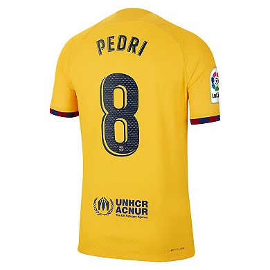 Men's Nike Pedri Yellow Barcelona 2022/23 Fourth Vapor Match Authentic Player Jersey