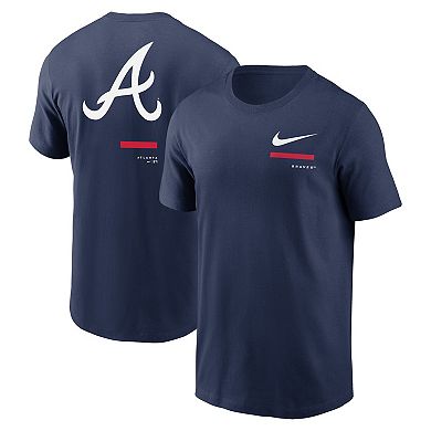 Men's Nike Navy Atlanta Braves Over the Shoulder T-Shirt