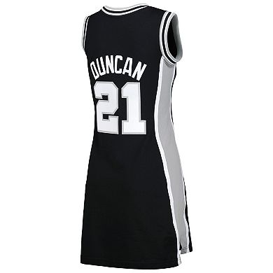 Women's Mitchell & Ness Tim Duncan Black San Antonio Spurs 1998 Hardwood Classics Name & Number Player Jersey Dress