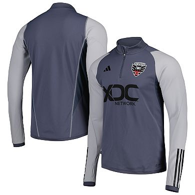 Men's adidas Gray D.C. United 2023 On-Field AEROREADY Quarter-Zip Training Top