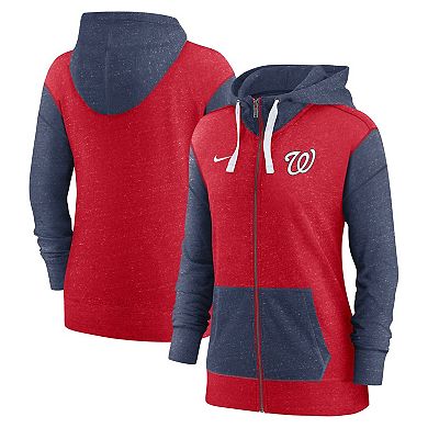 Women's Nike Red Washington Nationals Full-Zip Hoodie