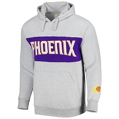 Men's Fanatics Branded Heather Gray Phoenix Suns Wordmark French Terry Pullover Hoodie