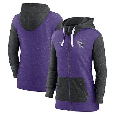 Women's Nike Purple Colorado Rockies Full-Zip Hoodie